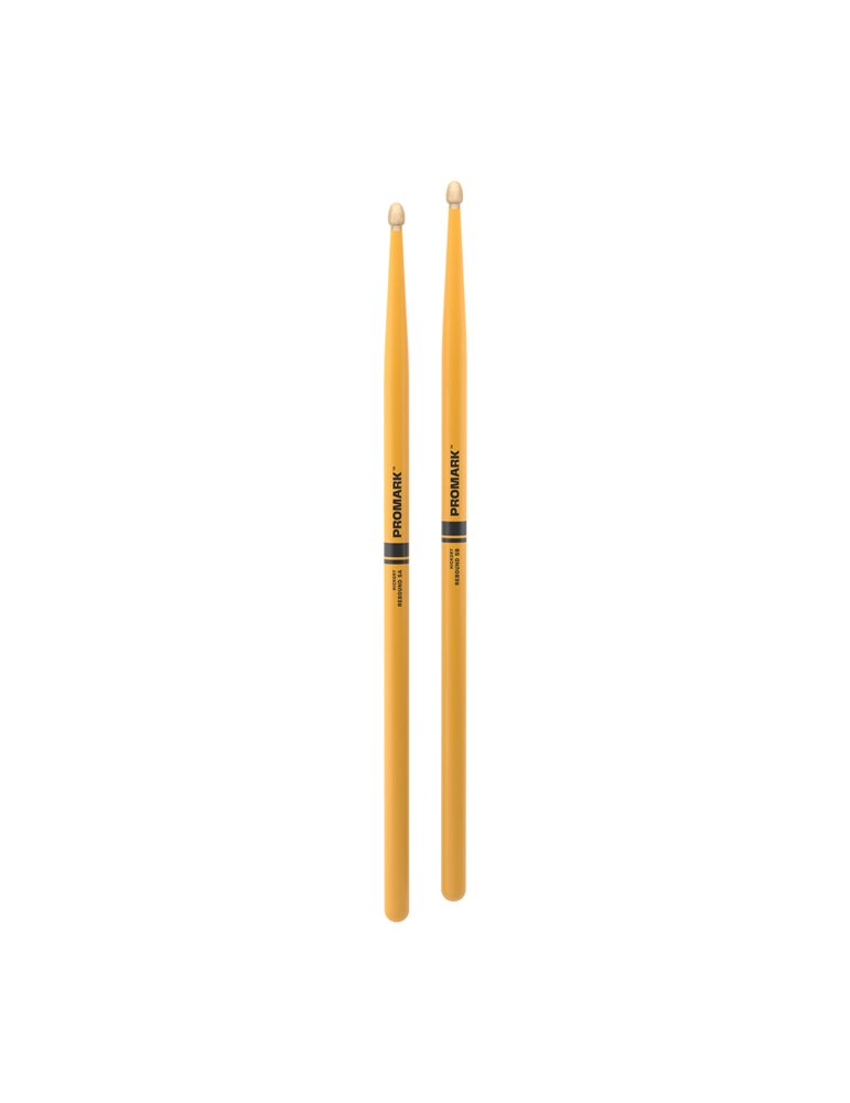 Baquetas ProMark Rebound 5A de bellota. Amarillo