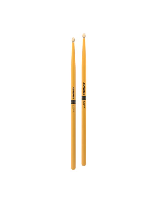 Baquetas ProMark Rebound 5A de bellota. Amarillo