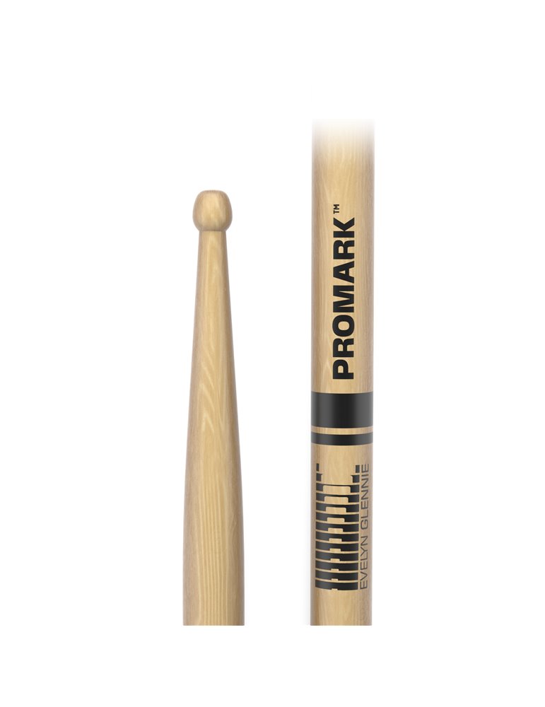Baqueta de nogal americano con punta de madera 740 de ProMark diseñada por Dame Evelyn Glennie