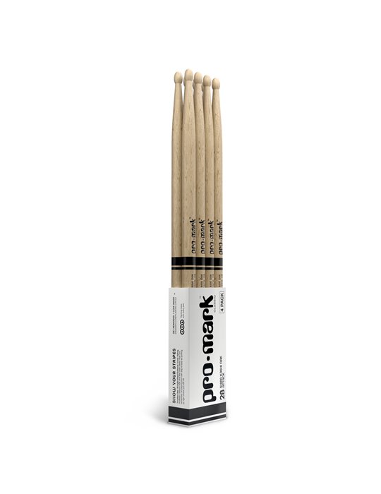 ProMark Classic Attack 2B Shira Kashi Oak Drumstick, Acorn Oval Tip, 4-Pack