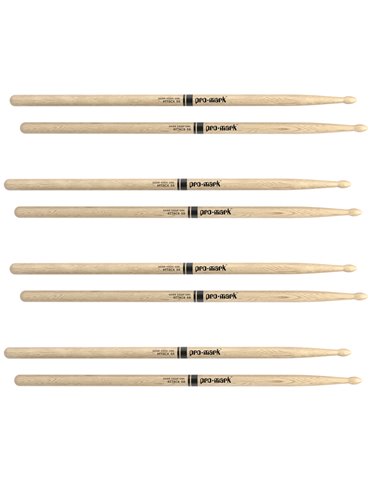 ProMark Classic Attack 5A Shira Kashi Oak Drumstick, Oval Wood Tip, 4-Pack 2