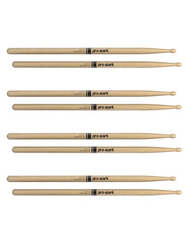 ProMark Classic Forward 2B Hickory Drumstick, Oval Wood Tip, 4-Pack 2