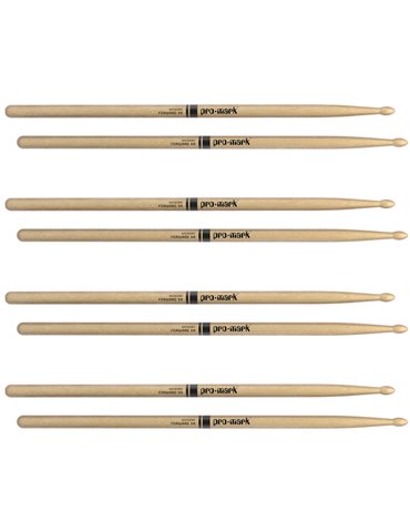 ProMark Classic Forward 5A Hickory Drumsticks, Oval Wood Tip, 4 Pack 2