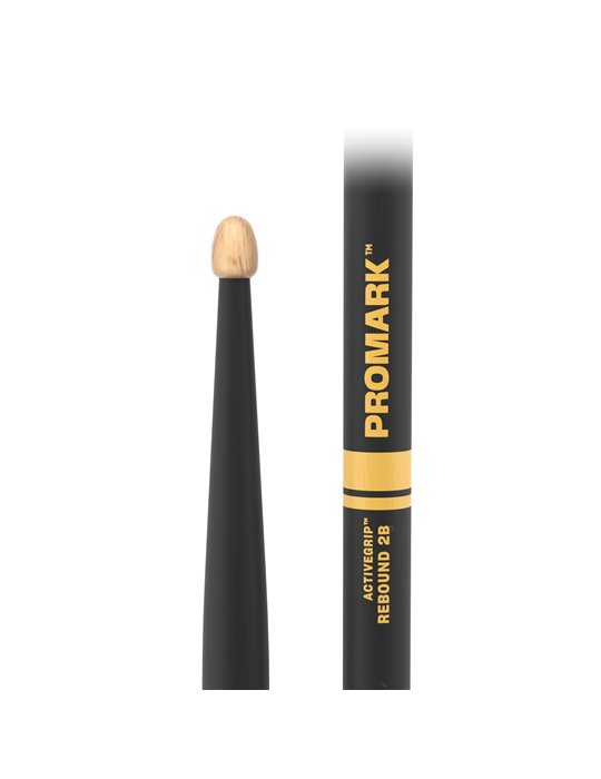 Baquetas ProMark Rebound 2B ActiveGrip. Punta de bellota