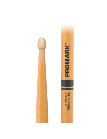 Baquetas ProMark Rebound 2B ActiveGrip Clear. Punta de bellota 2