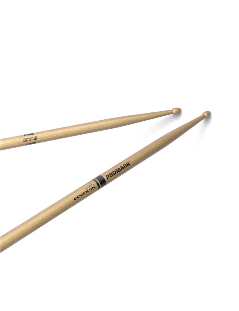 Baquetas ProMark Rebound 7A Long. Nogal americano con punta de bellota