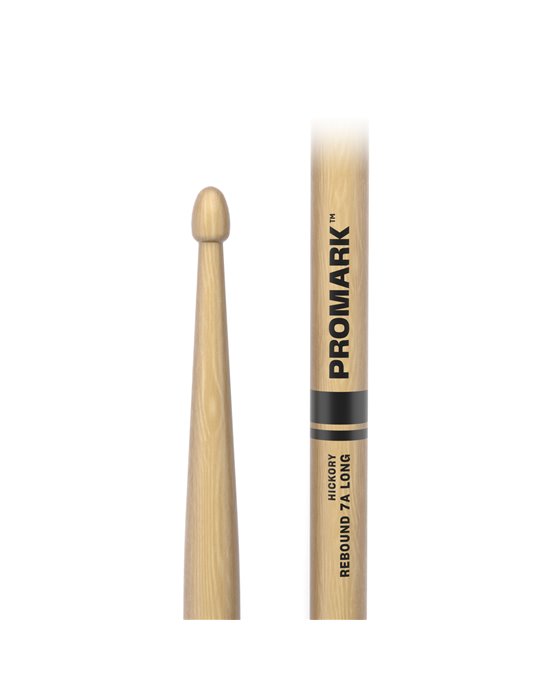 Baquetas ProMark Rebound 7A Long. Nogal americano con punta de bellota