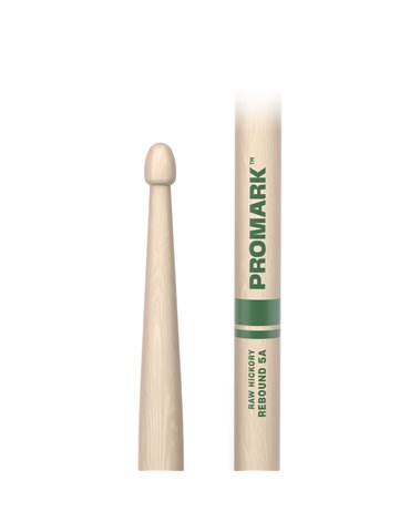 Baquetas ProMark Rebound 5A Raw. Nogal americano con punta de bellota 2
