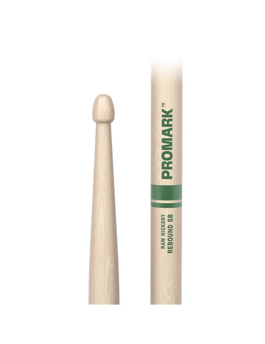 Baquetas ProMark Rebound 5B Raw. Nogal americano con punta de bellota