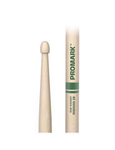 Baquetas ProMark Rebound 2B Raw. Nogal americano con punta de bellota 2