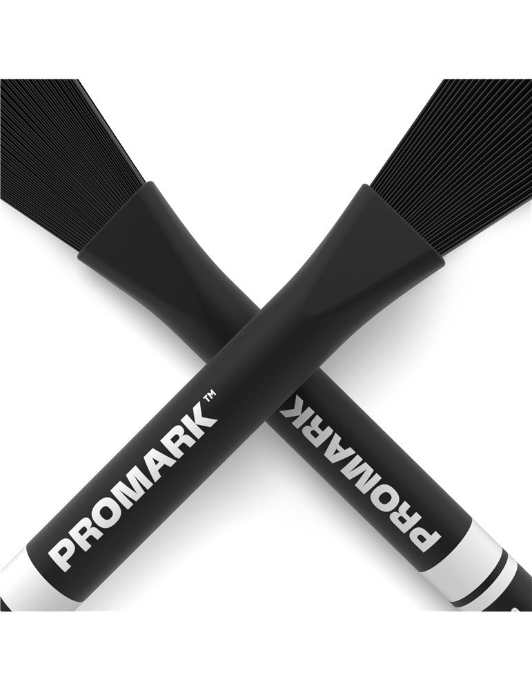 ProMark. Escobillas de nailon grueso 2B. Negro