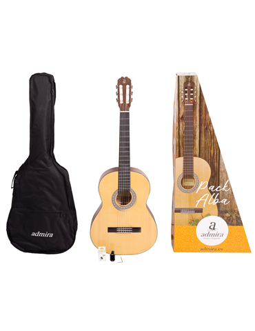 PACK DE GUITARRA CLÁSICA ADMIRA ALBA 4/4 SERIE INICIACIÓN