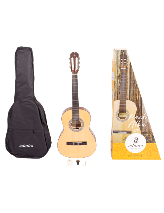 PACK DE GUITARRA CLÁSICA ADMIRA ALBA 3/4 SERIE INICIACIÓN