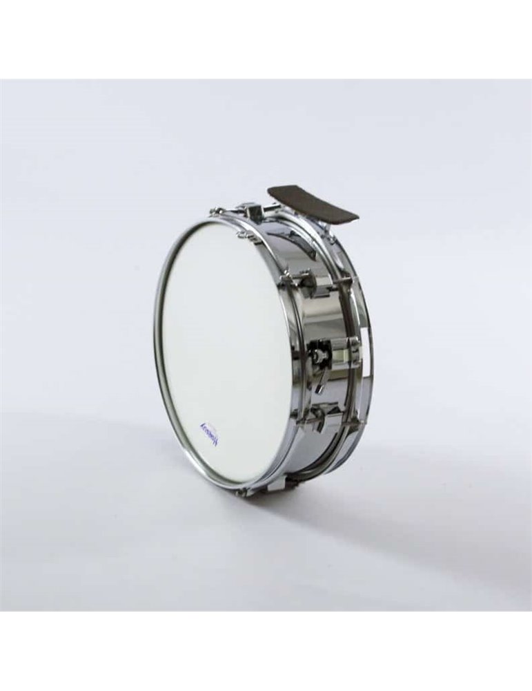 CAJA BANDA METALICA  33 Ø  x 10 cm. (13" Ø x 4")  casco  cromado