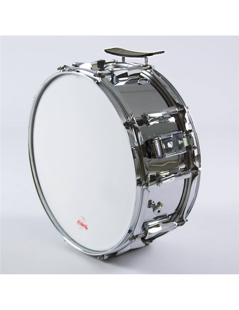 CAJA BANDA METALICA 35,5 Ø x 14 cm. (14" Ø x 5,5 ")  casco  cromado