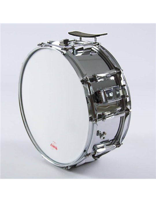 CAJA BANDA METALICA 35,5 Ø x 14 cm. (14" Ø x 5,5 ")  casco  cromado