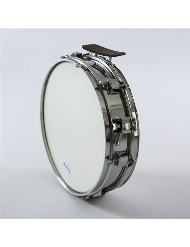 CAJA BANDA METÁLICA 35,5 Ø x 8 cm.(14" Ø x 3") casco  cromado