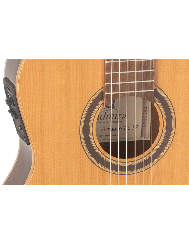 GUITARRA CLÁSICA ADMIRA VIRTUOSO ELECTRIFICADA FISHMAN CUTAWAY SERIE CONSERVATORIO
