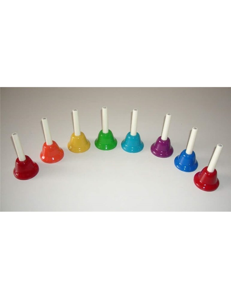 JUEGO 8 CAMPANAS CON MANGO AFINADAS