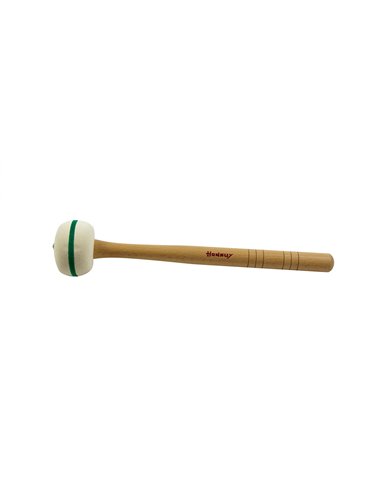 MAZA BOMBO BOLA FIELTRO CON RAYA VERDE