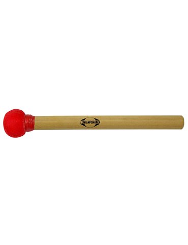 Maza surdo de madera 30cm roja