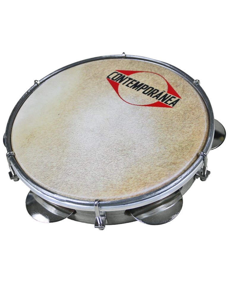 Pandeiro 8" madera membrana piel Contemporanea Light