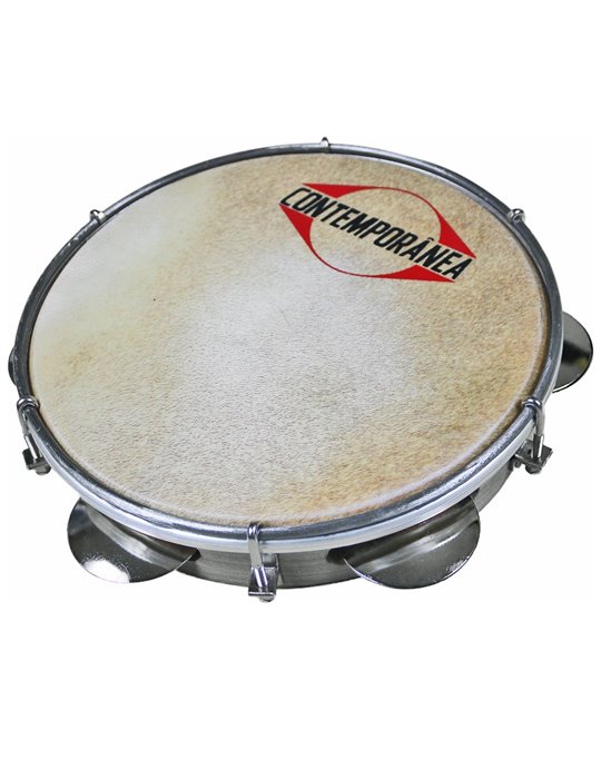 Pandeiro 8" madera membrana piel Contemporanea Light