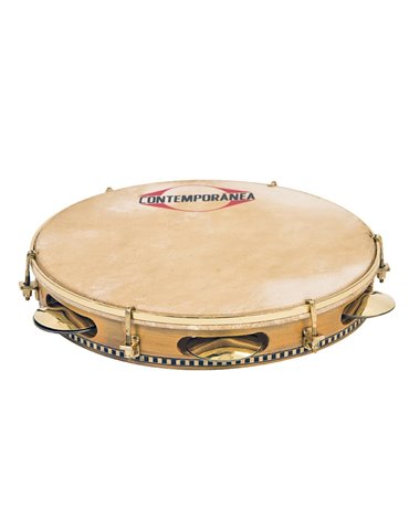 Pandeiro 10" madera membrana piel de cabra Pro Contemporanea