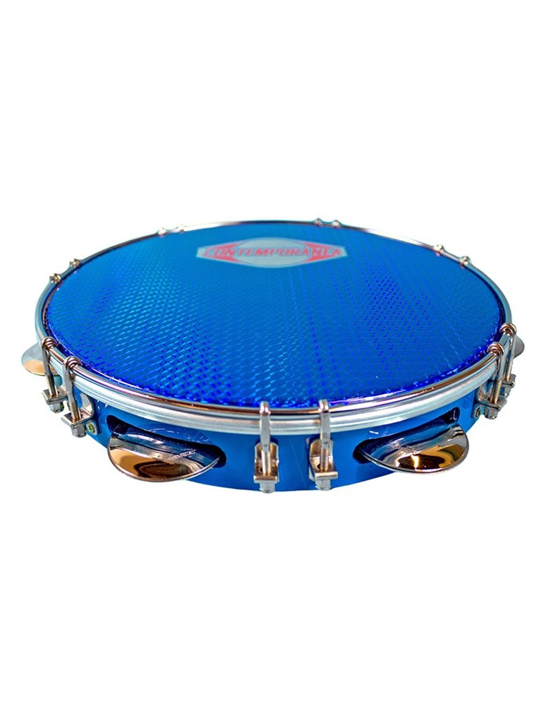 Pandeiro 10" cuerpo azul membrana prisma azul Pro Contempora