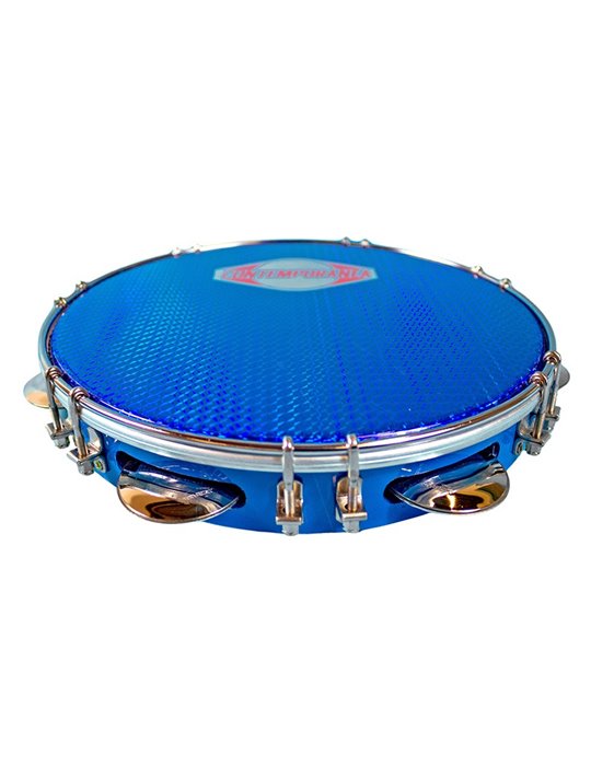 Pandeiro 10" cuerpo azul membrana prisma azul Pro Contempora