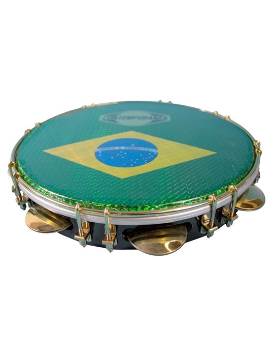Pandeiro 10" fórmica membrana bandera Brasil Pro Contemporan
