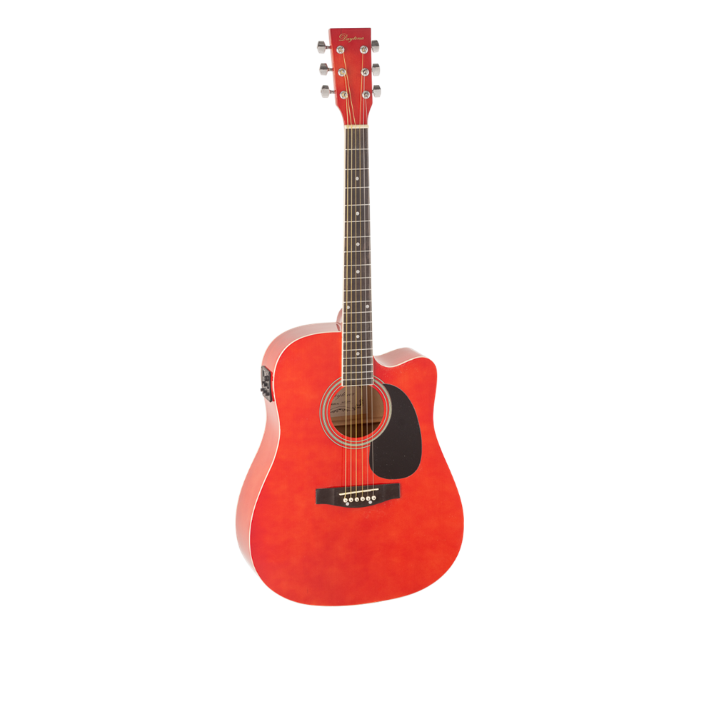 GUITARRA ACÚSTICA DAYTONA A411CE ELECTRIFICADA ROJA