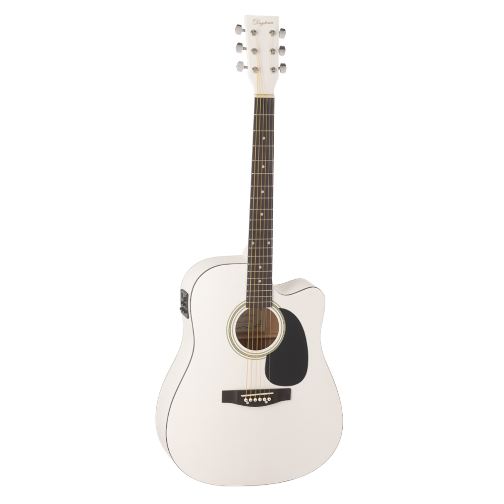 GUITARRA ACÚSTICA DAYTONA A411CE ELECTRIFICADA BLANCA