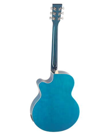 GUITARRA ACÚSTICA ELECTRIFICADA DAYTONA A401CEBL AZUL 2