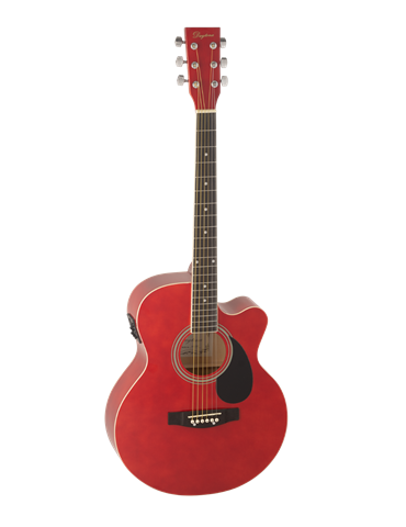 GUITARRA ACÚSTICA ELECTRIFICADA DAYTONA A401CERD ROJA