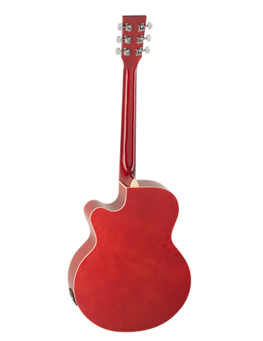 GUITARRA ACÚSTICA ELECTRIFICADA DAYTONA A401CERD ROJA 2