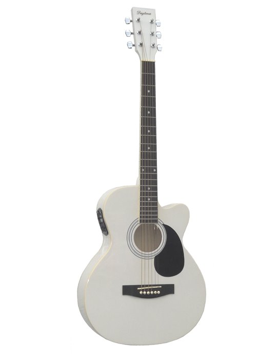GUITARRA ACÚSTICA ELECTRIFICADA DAYTONA A401CEWH BLANCA