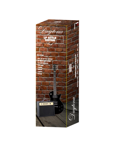PACK DE GUITARRA ELÉCTRICA DAYTONA TIPO LES PAUL NEGRO