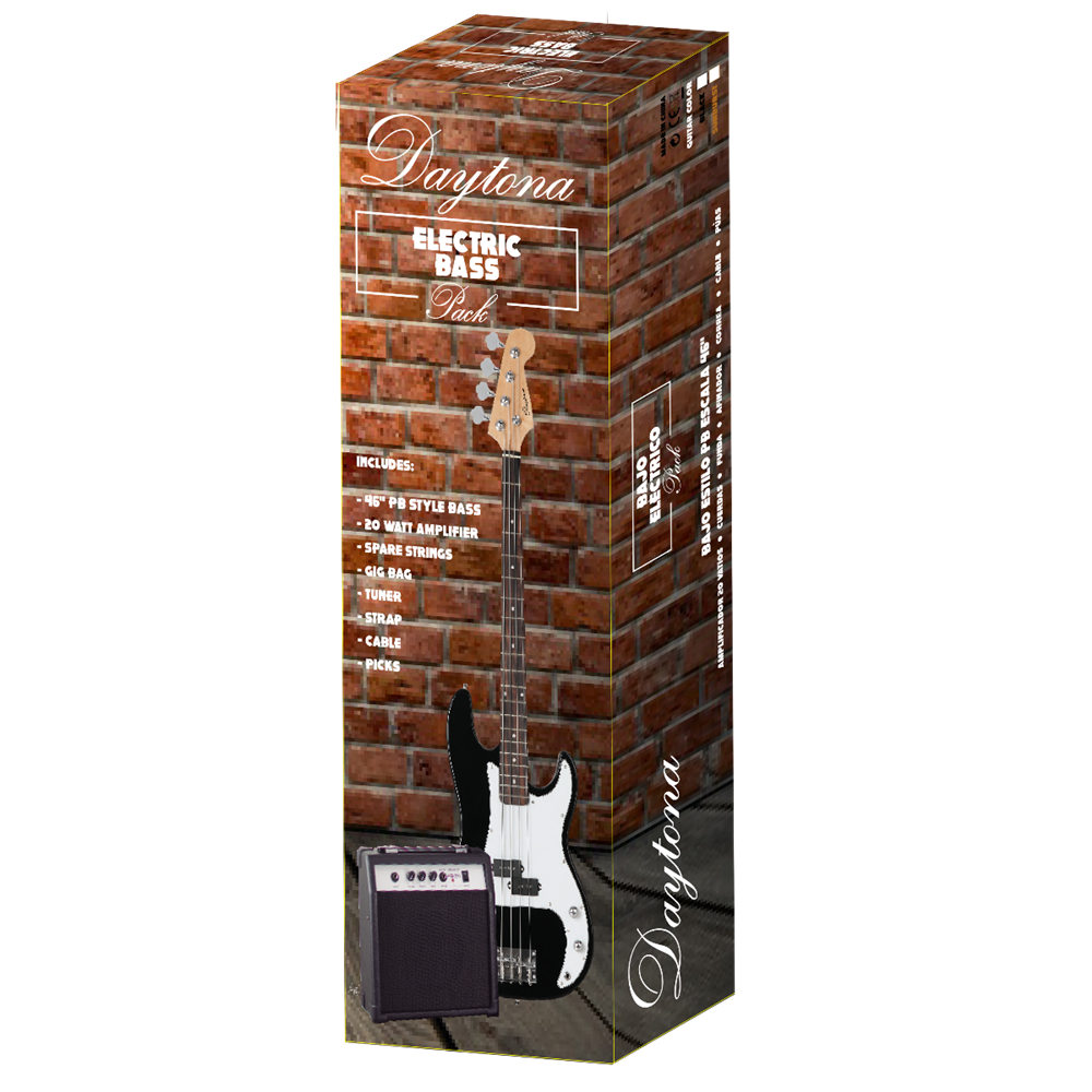 PACK BAJO ELÉCTRICO TIPO PRECISION DAYTONA PGBDBK NEGRO