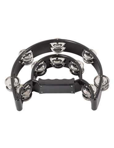 PANDERETA MEDIA LUNA DOBLE NEGRA TW20BK