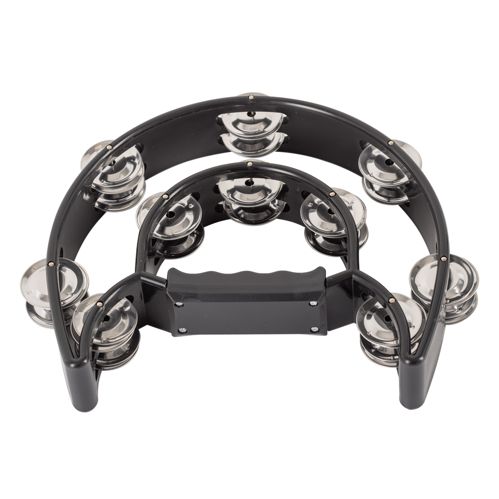 PANDERETA MEDIA LUNA DOBLE NEGRA TW20BK