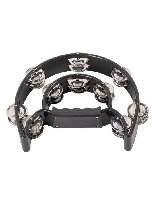 PANDERETA MEDIA LUNA DOBLE NEGRA TW20BK