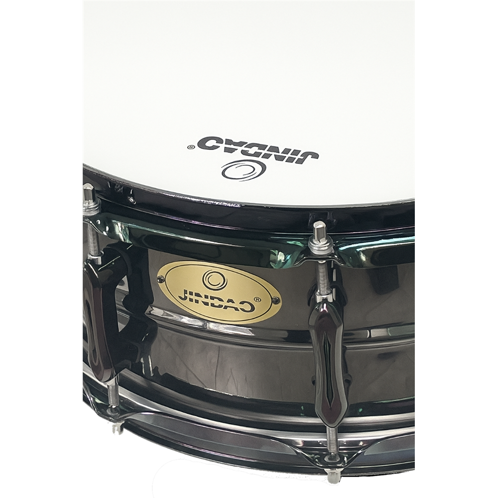 CAJA JINBAO 14" x 5.5" DE ACERO NIQUELADO NEGRO