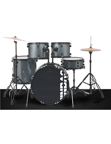 BATERÍA JINBAO BOMBO DE 22" GRIS OSCURO