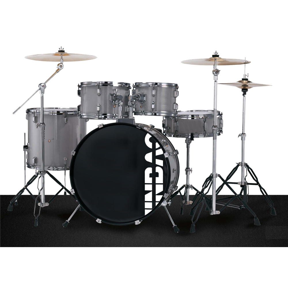 BATERÍA JINBAO BOMBO DE 22" GRIS OSCURO
