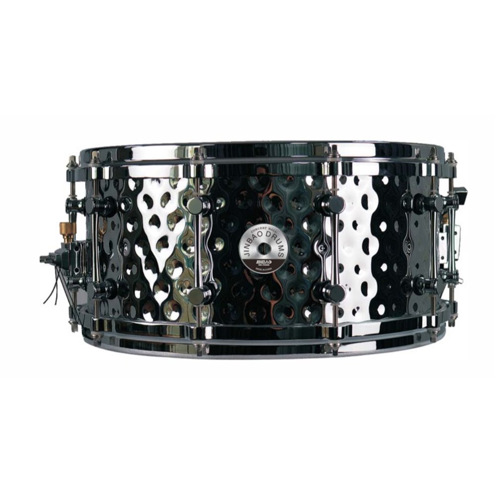 CAJA JINBAO 14" x 6.5" CROMADO MARTILLEADO