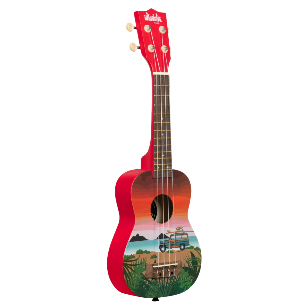 UKELELE SOPRANO SERIE UKADELIC GRAPHIC TOP SURF
