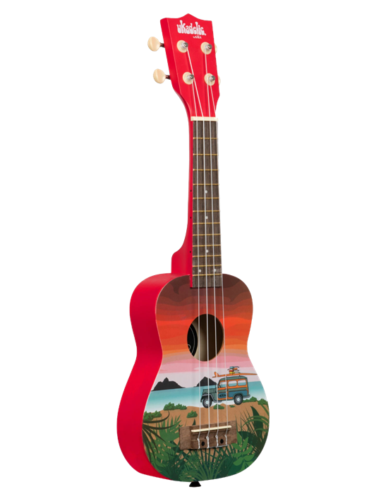 UKELELE SOPRANO SERIE UKADELIC GRAPHIC TOP SURF