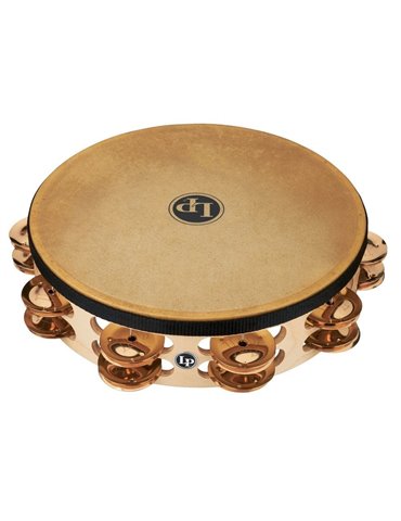 Panderetas Pro 10in Double Row With Head10" Bronce