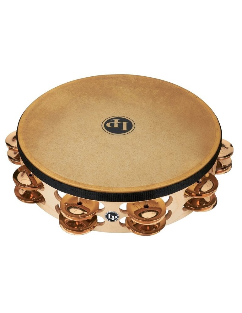 Panderetas Pro 10in Double Row With Head10" Bronce